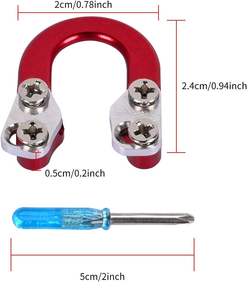 SP.G 2 Sets Archery D Loop, Archery Metal D Loop for Compound Bow Release Nocking Loop with Screwdrivers Mounted on Bowstring Screw Reinforcement Compound Bow Accessories Hunting - Image 2